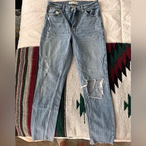 Abercrombie & Fitch straight leg, high rise ankle length jeans, size 28/6